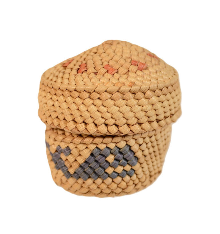 Fine Miniature Makah Basket with Whale