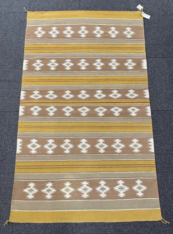 Navajo Classic Revival Gold Tone Rug by "John Dan's Wife near Sweetwater, AZ"