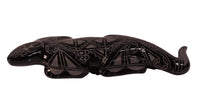Large Black Mable Zuni Lizard Fetish with etched designs 2013 by Curtis Garcia