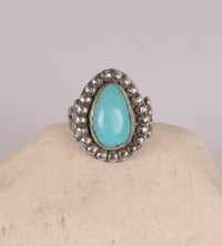 Navajo Sterling Silver and Turquoise Ring Size: 9