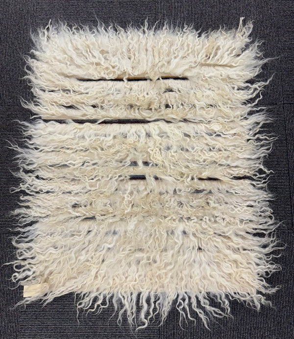 Navajo Weaver Sitting Rug with Tufted Fleece
