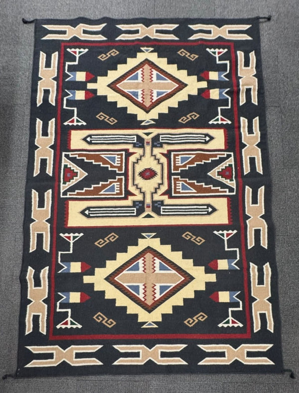 Southwest Area Rug in Style of Navajo Teec Nos Pos Rug