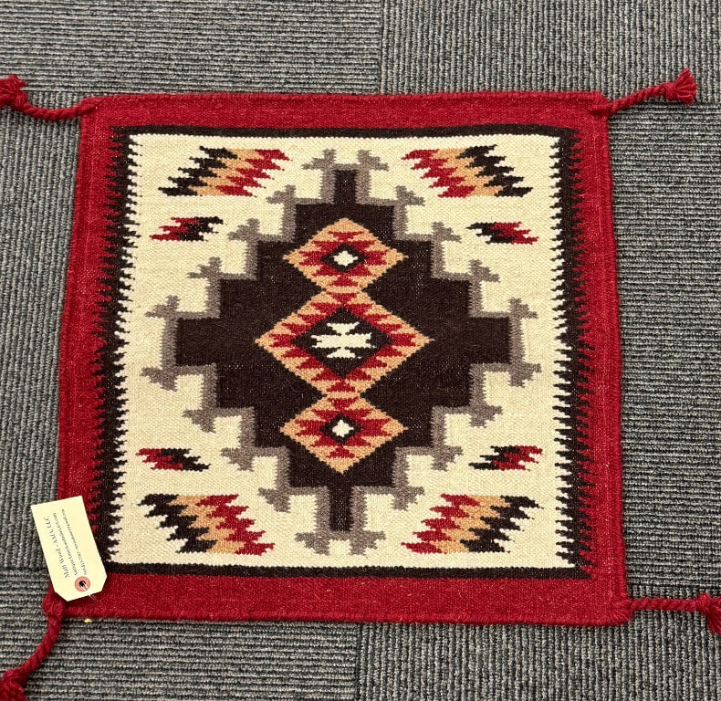 Southwest, Pillow Cover   Non-Navajo Textiles,  White Field, Red Border