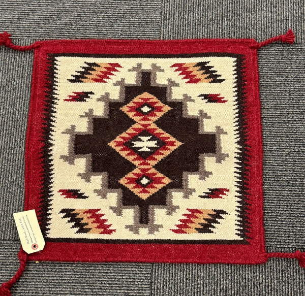 Southwest, Pillow Cover   Non-Navajo Textiles,  White Field, Red Border
