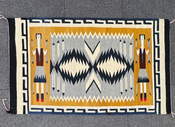 Navajo Blue Yei Rug by Mary Monroe