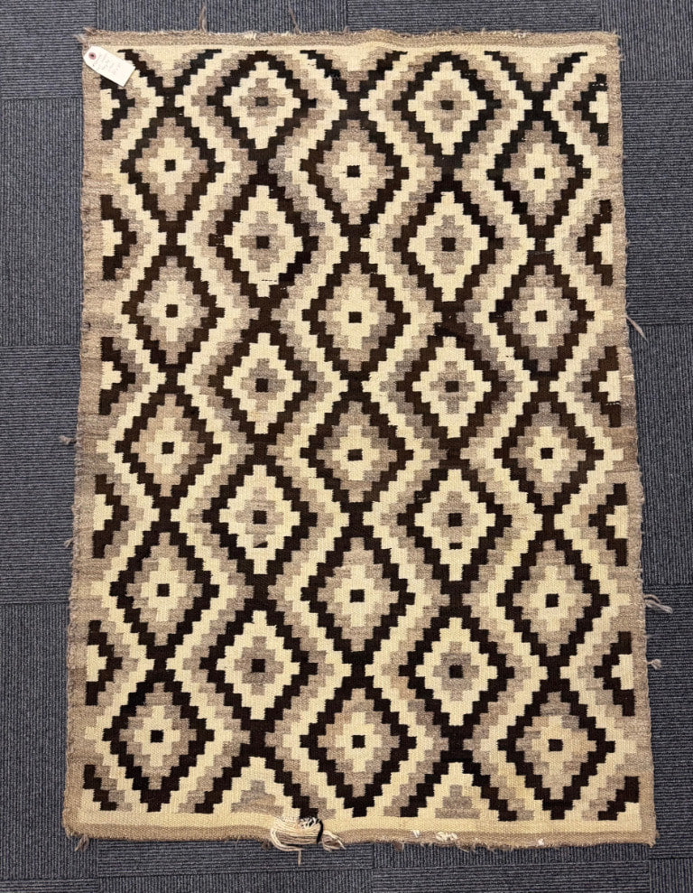 Antique Navajo Natural Two Gray Hills Rug