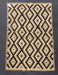 Antique Navajo Natural Two Gray Hills Rug
