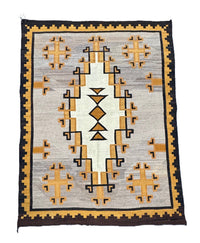 Vintage Navajo Two Gray Hills Rug