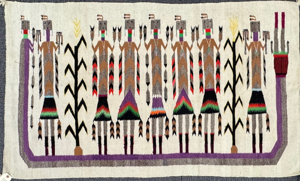 Navajo Shiprock Yei Rug by Fred Harvey