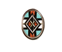 Vintage Yelmo Natachu Zuni Multistone Inlay Ring Size: 9.75