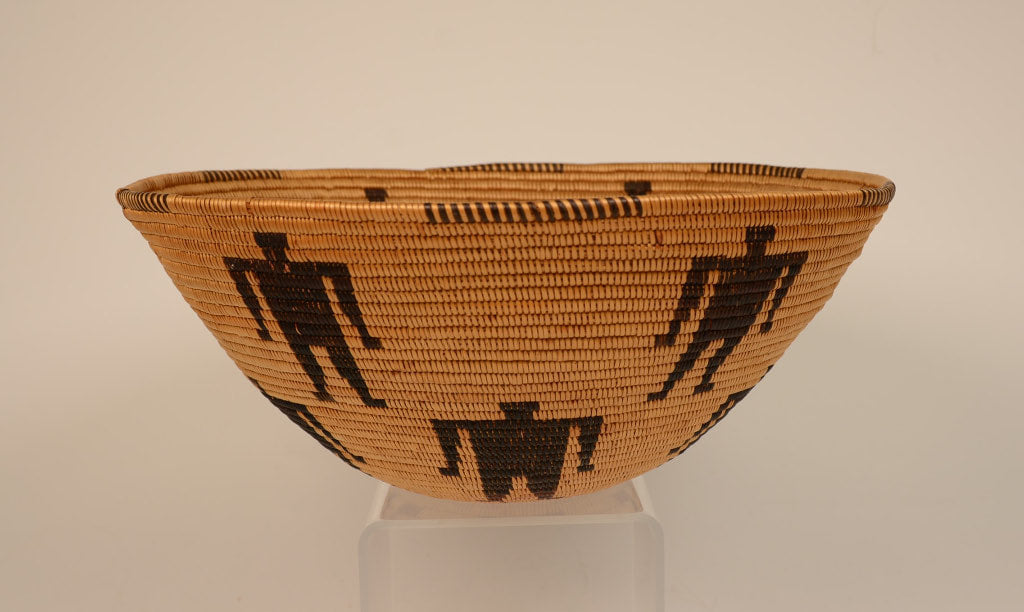 Panamint Polychrome Basketry Bowl with Figures