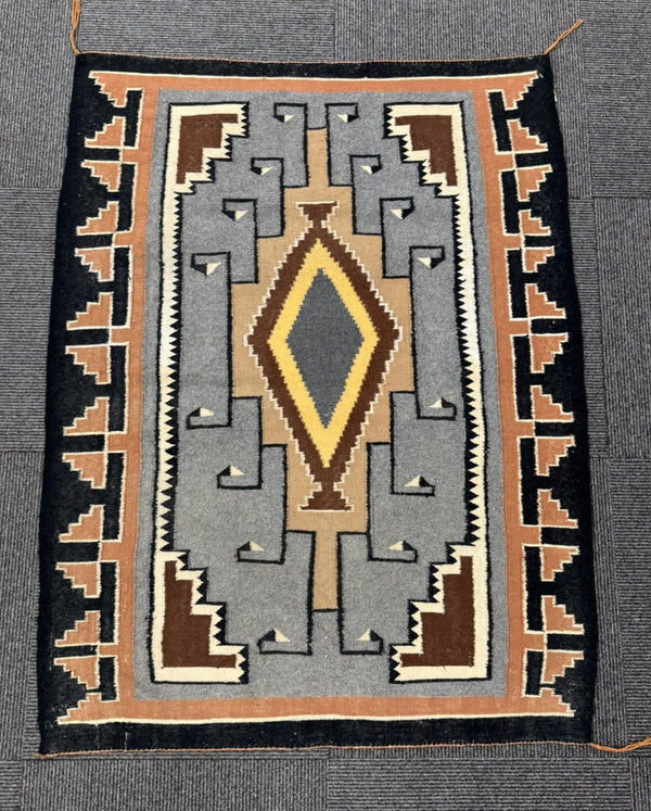 Non-Navajo Textiles, Navajo-Copy Two Gray Hills Style Rug