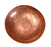 Stamped and etched Copper bowl by Awa Tsireh (Alfonso Roybal)  1898-1955