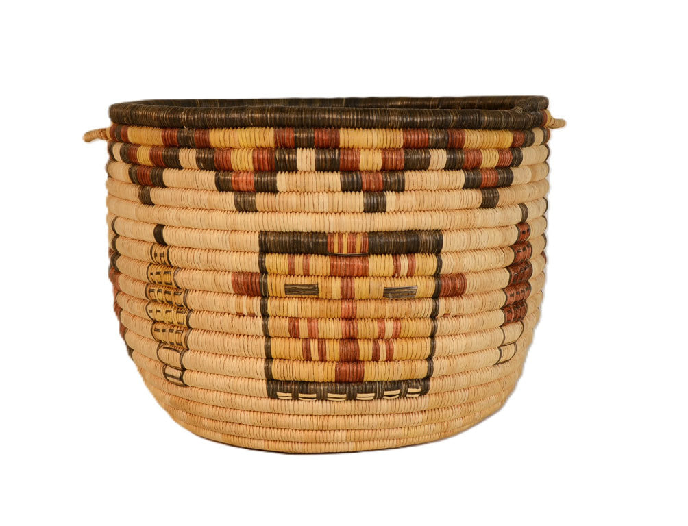 Hopi Coiled Basket with Handles