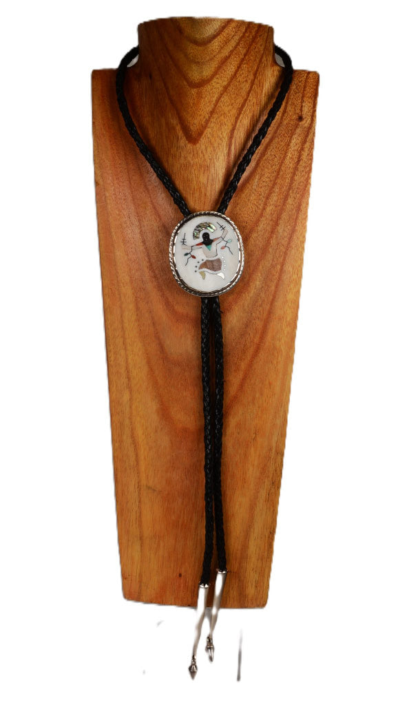 Vintage Zuni Bolo Tie: Apache Gahn Dancer