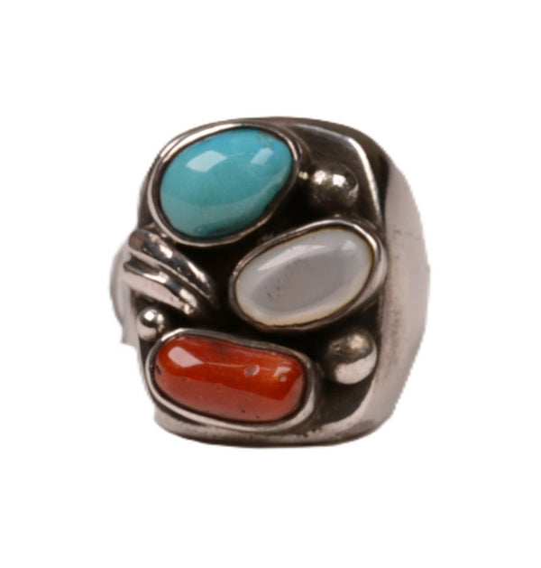 Large, Heavy Navajo Sterling Silver Ring Size 12