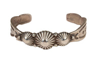 Heavy Navajo Tufa Cast and Stamped Cuff
