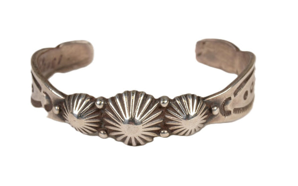 Heavy Navajo Tufa Cast and Stamped Cuff