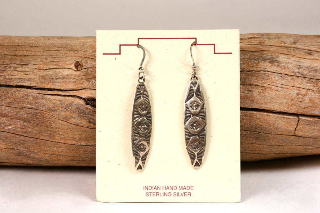 Navajo Sterling Silver Earrings by Geneva Ramone