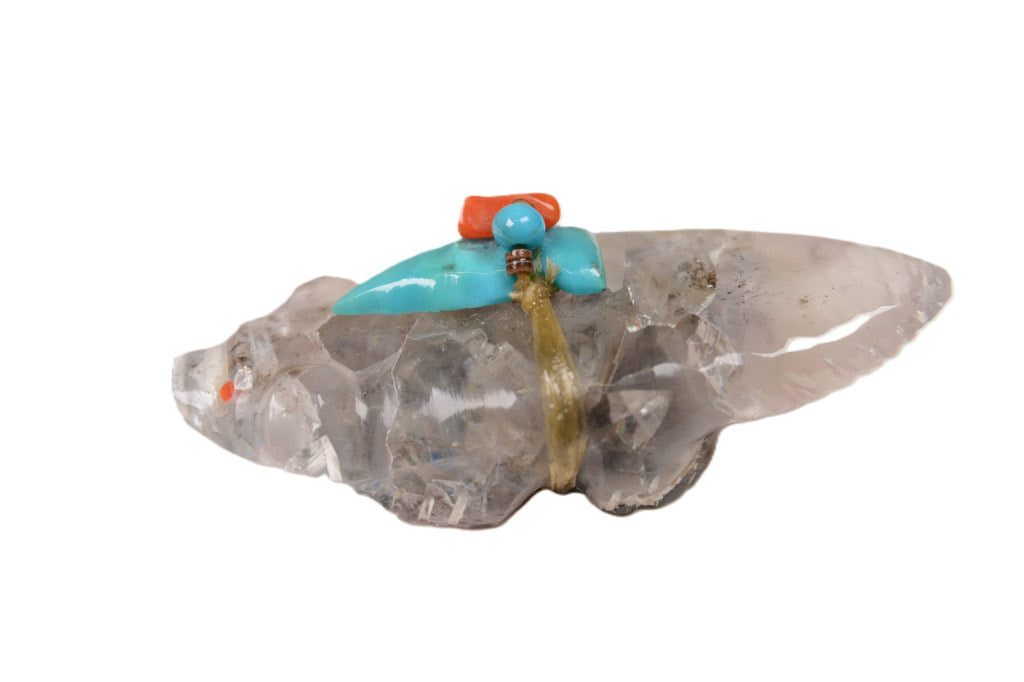Zuni Translucent Gypsum/Selenite Badger Fetish by Deborah Gasper
