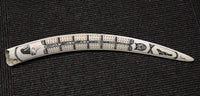 Inuit Walrus Rusk Cribbage Board by Pelowook; Carl Pelowook Sr