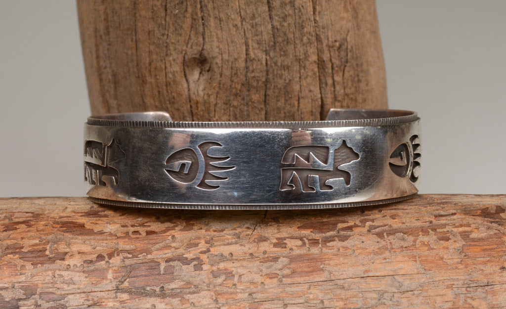 Hopi Overlay Cuff Bracelet by Nathan Fred