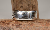 Vintage Navajo Sterling Silver Overlay Bracelet by Willie Yazzie
