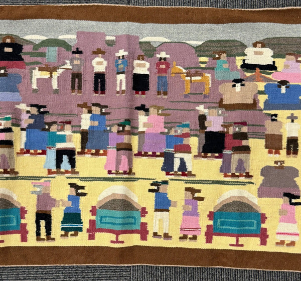 Navajo Pictorial Rug: Hoedown