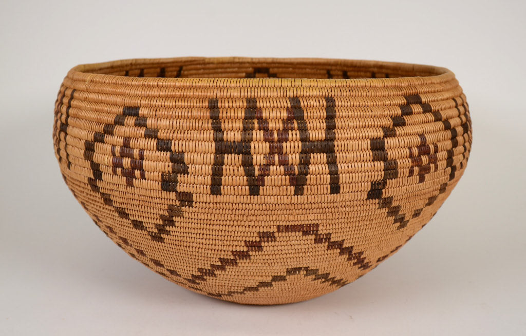 Antique Washoe Basketry / Maggie James Polychrome