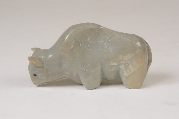 Vintage Zuni Fetish Bison, Pale Green
