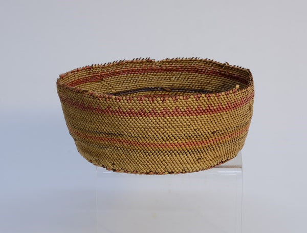 Antique Makah Basket with damage around rim