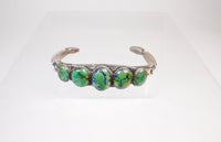 Fine Old Navajo Style Bracelet / Natural Cerrillos Turquoise
