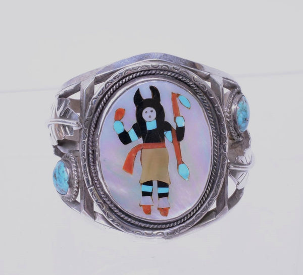 Navajo Inlay, bracelet, Buffalo Dancer by Robert Bird
