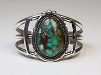 Navajo Sterling Silver and Royston NV Turquoise Cuff Bracelet