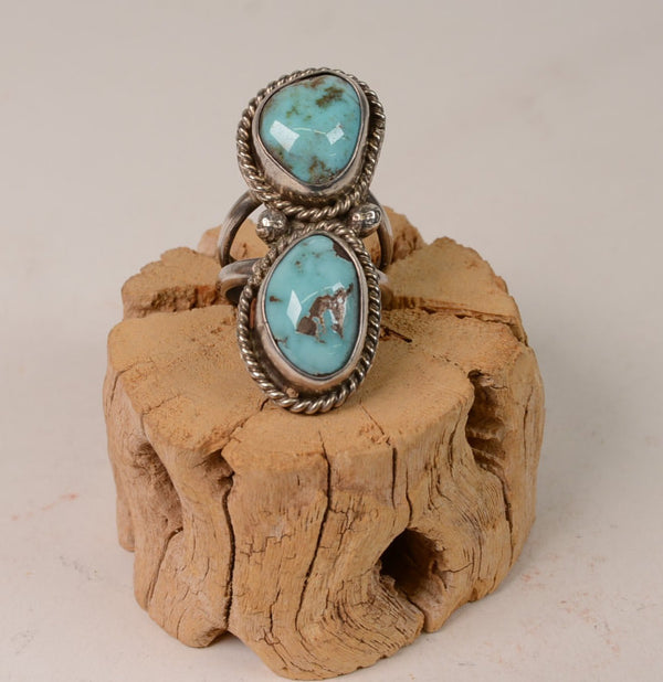 Navajo Sterling Silver and  Turquoise Ring Size 6.5