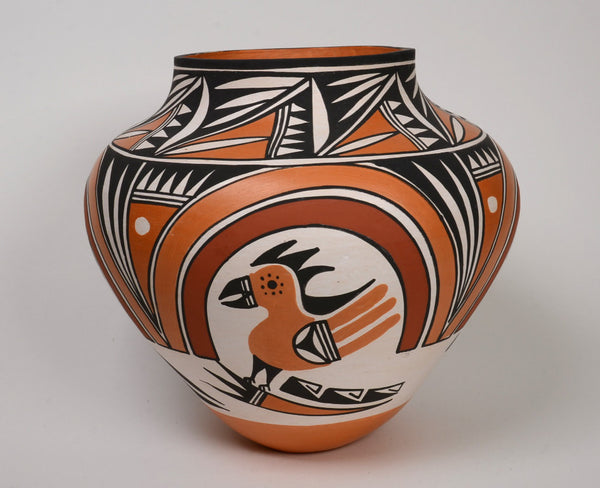 Acoma Four Color Parrot Jar by Beverly Garcia