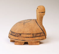 Zuni Turtle Fetish Wood Carving by Alonzo Yantahe