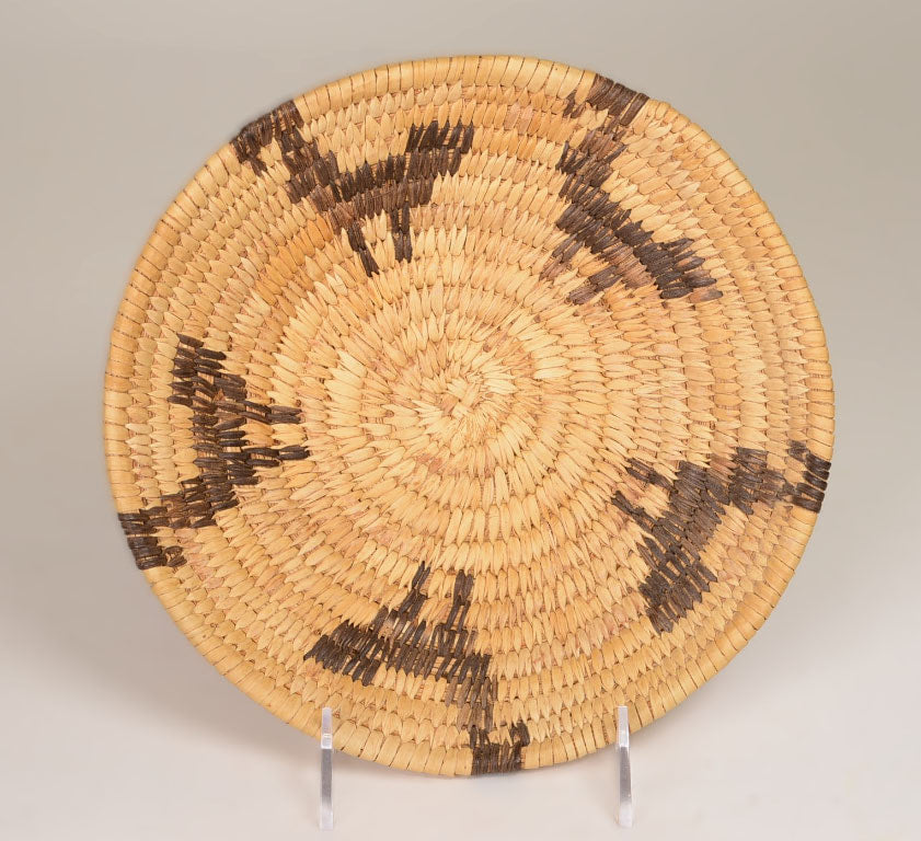 Papago Coiled Basket Tray with animals