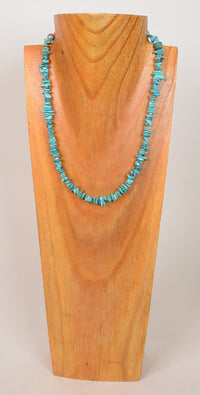 Navajo Turquoise Necklace with 8 Silver Beads by Naomi Garcia