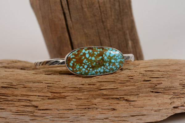 Navajo Sterling Silver and Turquoise Bracelet by noted Artists Everett and Mary C. Teller
