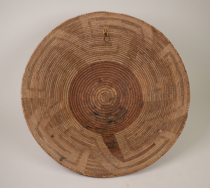 Pima Basket: Deep Large Bowl with Red Painted Center inside