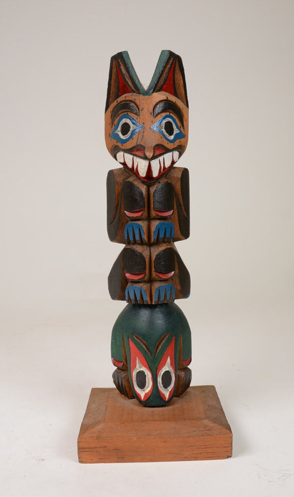 Coast Salish Model Totem Pole