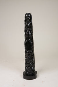 Model Totem Pole; Museum Reproduction of Argilite Pole