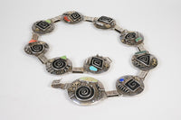 Navajo Dineh/Navajo storyteller/contemporary reversible Concho Belt by Jennifer Juan