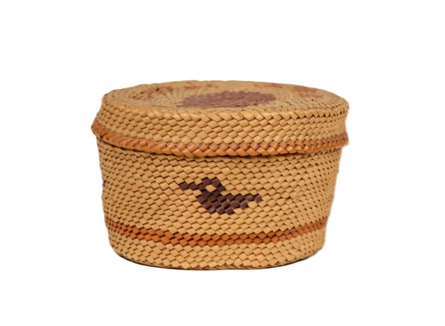 Makah Lidded Trinket Basket with Ducks