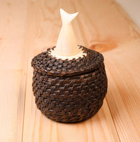 Eskimo Baskets: Baleen with Ivory Whale Tail by John Long