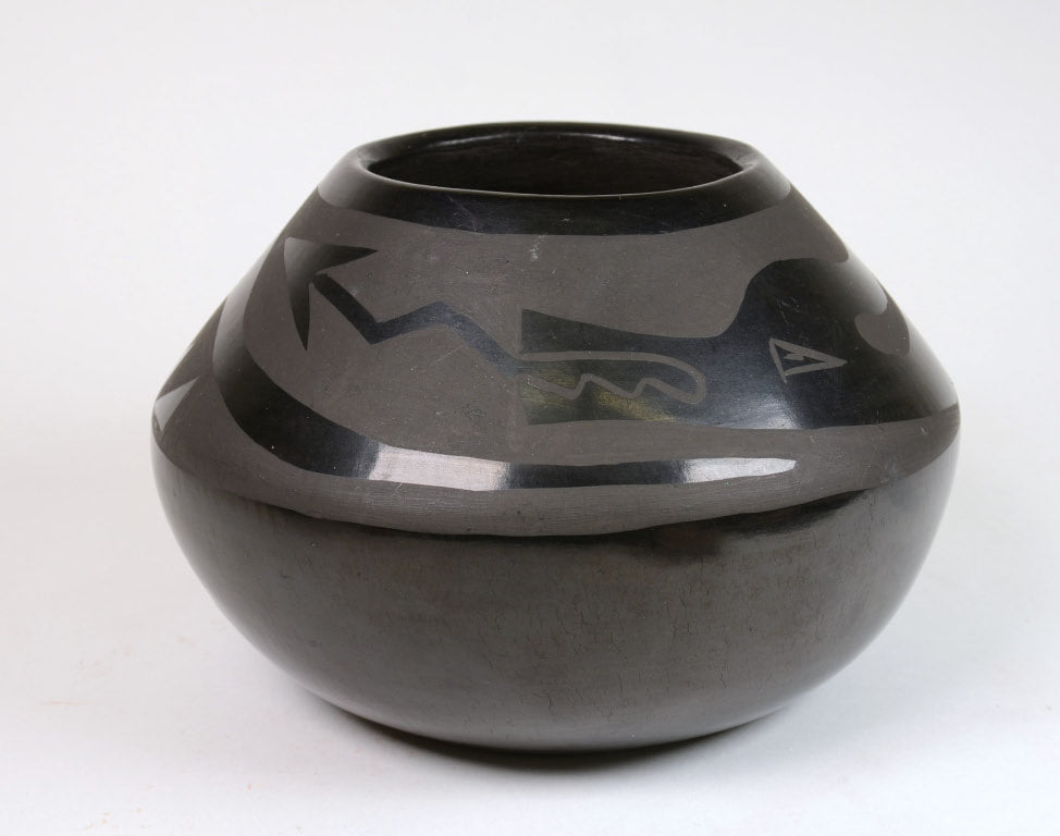 Santa Clara Pueblo Blackware Pottery Jar By Sammy Nampeyo