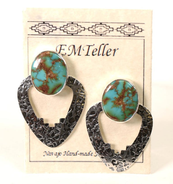 Navajo Earrings - Sterling Silver by Everett and Mary C. Teller