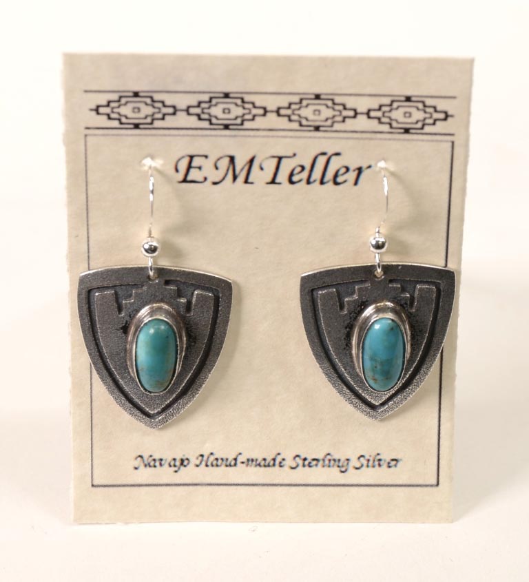 Navajo Earrings - Sterling Silver by Everett and Mary C. Teller