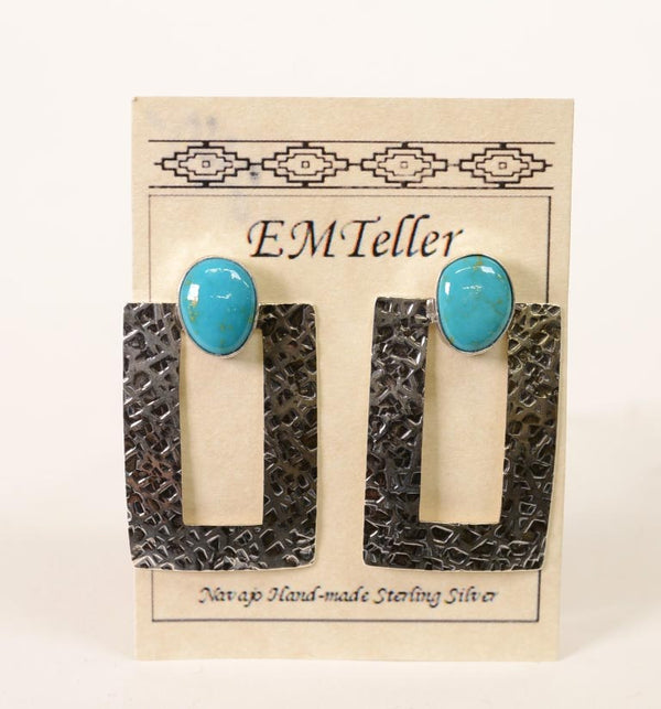 Navajo Earrings - Sterling Silver by Everett and Mary C. Teller